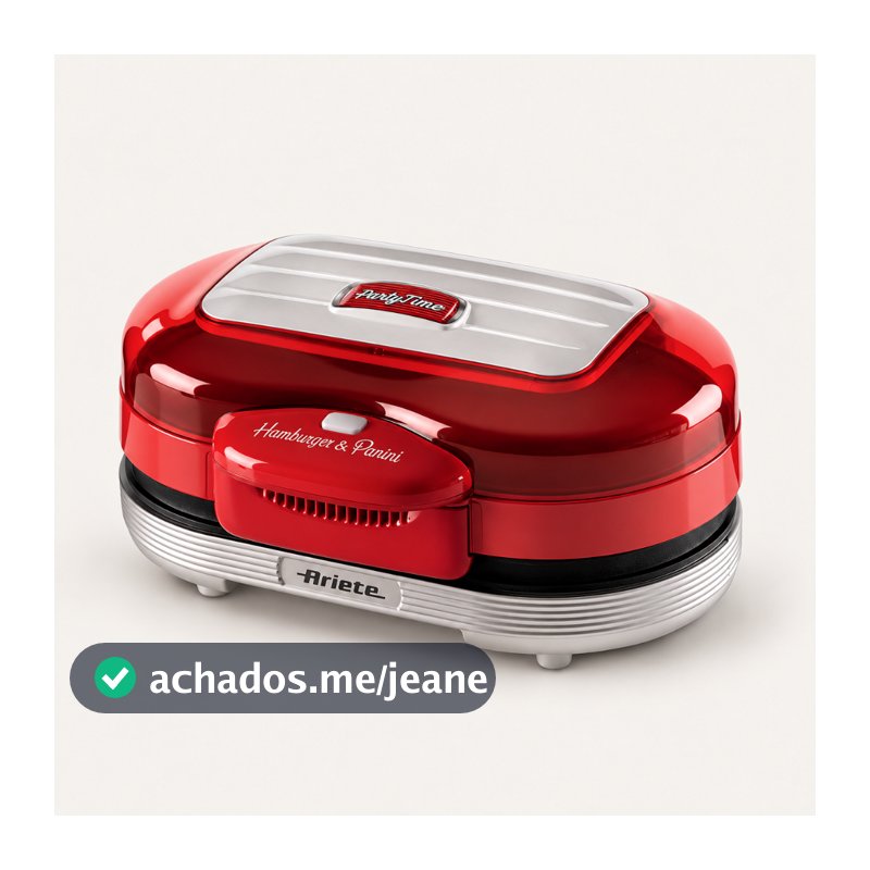 Hamburgueira Grill Elétrico Party Time Vermelho 1200W Ariete Original