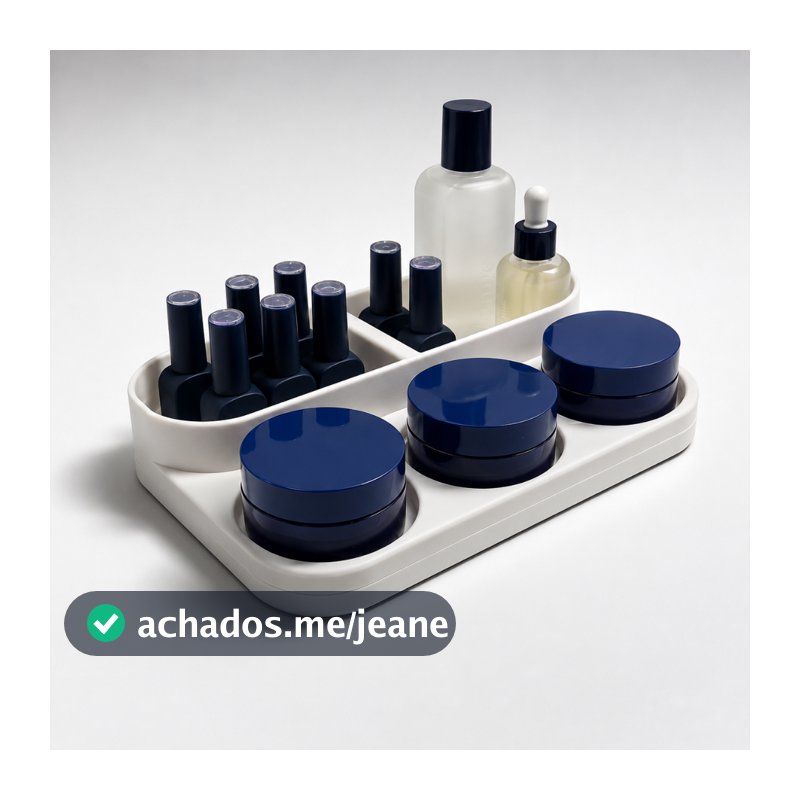 Estação Organizadora Nail Designer Porta Gel UV Fibra Top Coat Frascos Alongamento Unhas