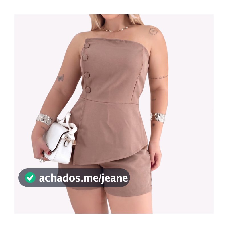 Conjunto Alfaiataria Feminino Liso Roupas Femininas Assimétrica Única Modelador Luxo Conforto