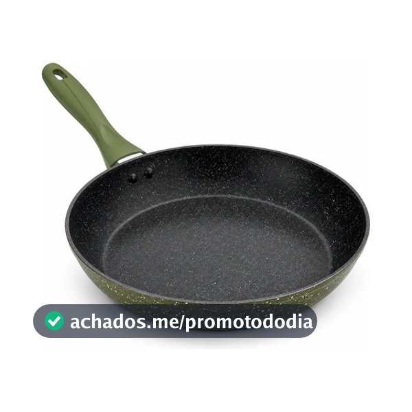 Frigideira Cerâmica Antiaderente Grande 24cm Premium Compatível Todos Fogões Gás Cooktop Indução Elétrico Vitro Cerâmico