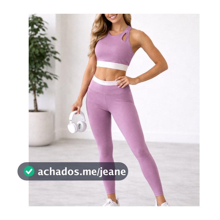 Conjunto academia top e calça treino fitnes