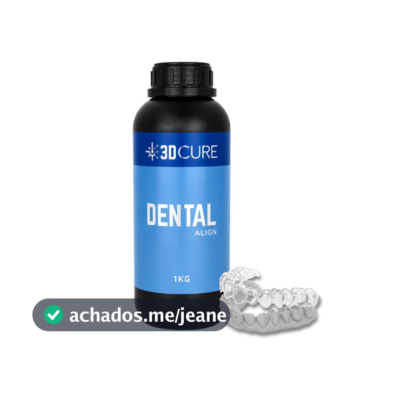 Resina 3D Cure Dental Align 1kg para Modelo de Alinhador Impressoras 3D LCD/DLP
