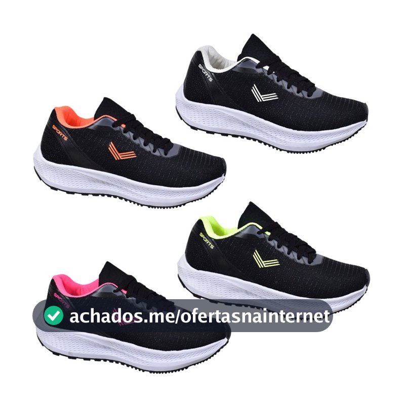 Tênis Feminino Esportivo Leve e mácio Academia Corrida