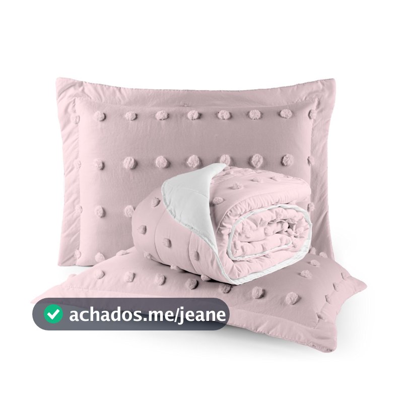 Cobre Leito Pompom Blogueira Solteiro Casal Queen King 300 Fios Acetinado 2 e 3 Peças
