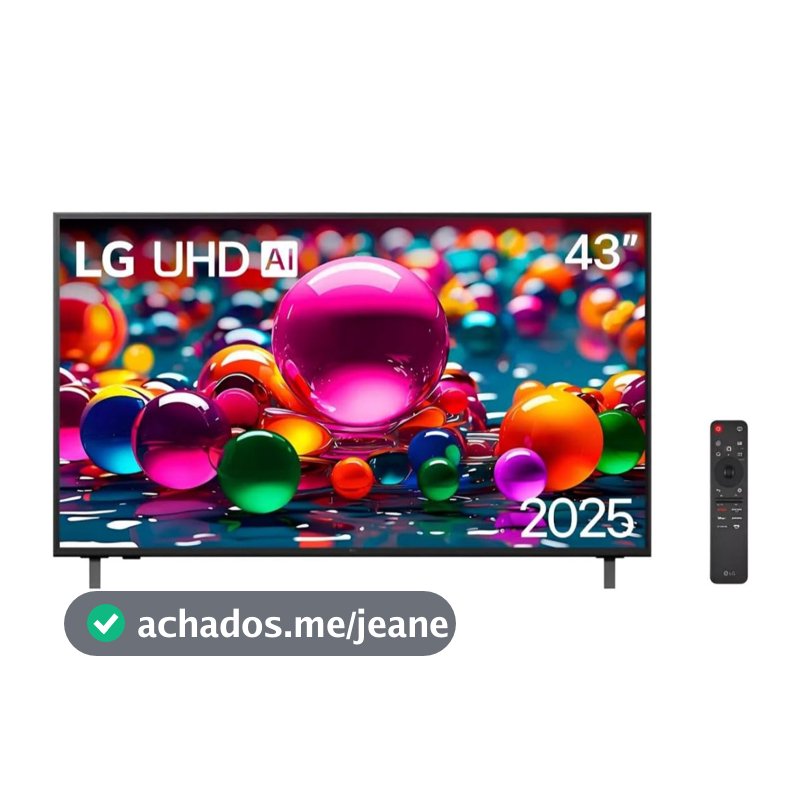 Smart TV LG 43" 4K UHD Profissional 43AU801 Processador α7 AI Ger8 Super Upscaling