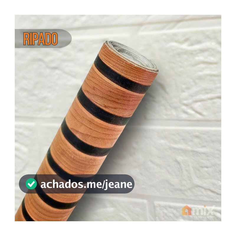 Kit 2 Rolos de Papel de Parede 2,00x0,45 Ripado Decoração Autocolante Sala Quarto