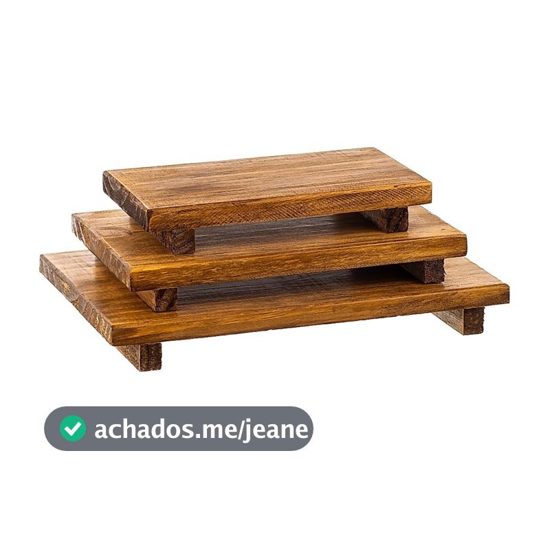 Bandeja Multiuso Rústica Madeira Pinus Decorativa Lavabo Banheiro Mesa Festa