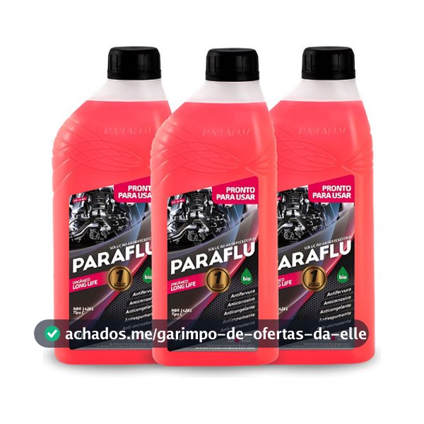 Kit 3 Paraflu Aditivo Radiador Pronto Para Uso 3l