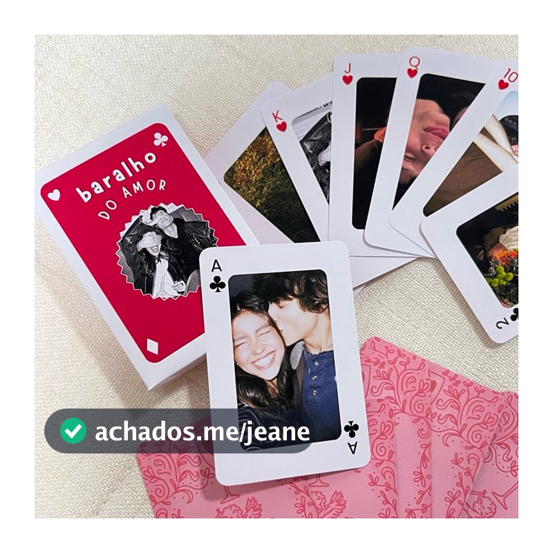 Baralho do Amor | Presente Casal Aniversário Namoro | Jogos de Cartas | Personalizado Dia dos Namorados