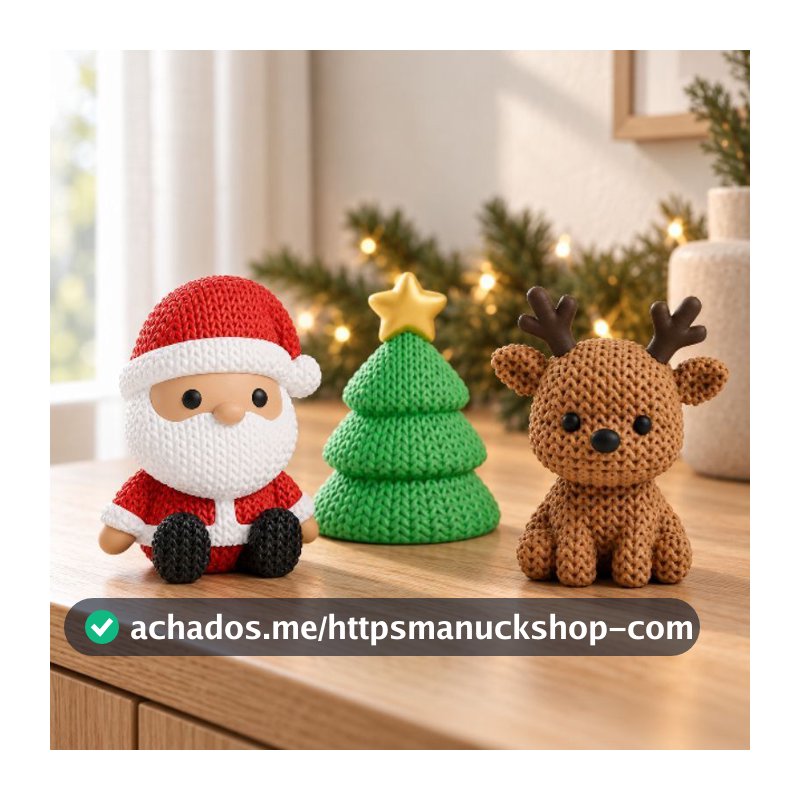 Enfeites de Bonecos Natal Papai Noel Rena Árvore Decoração Natalina