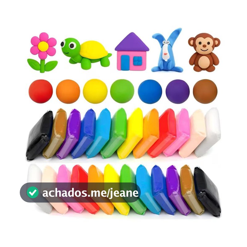 12 Massinha Argila Pula Pula de E.V.A Super Leve + 3 Ferramentas Brinde Brinquedos Educativos