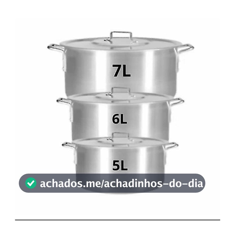 Kit Panelas de Alumínio para Feijoada Jogo de Panela 3 peças Kit Feijoada Caçarola Grande
