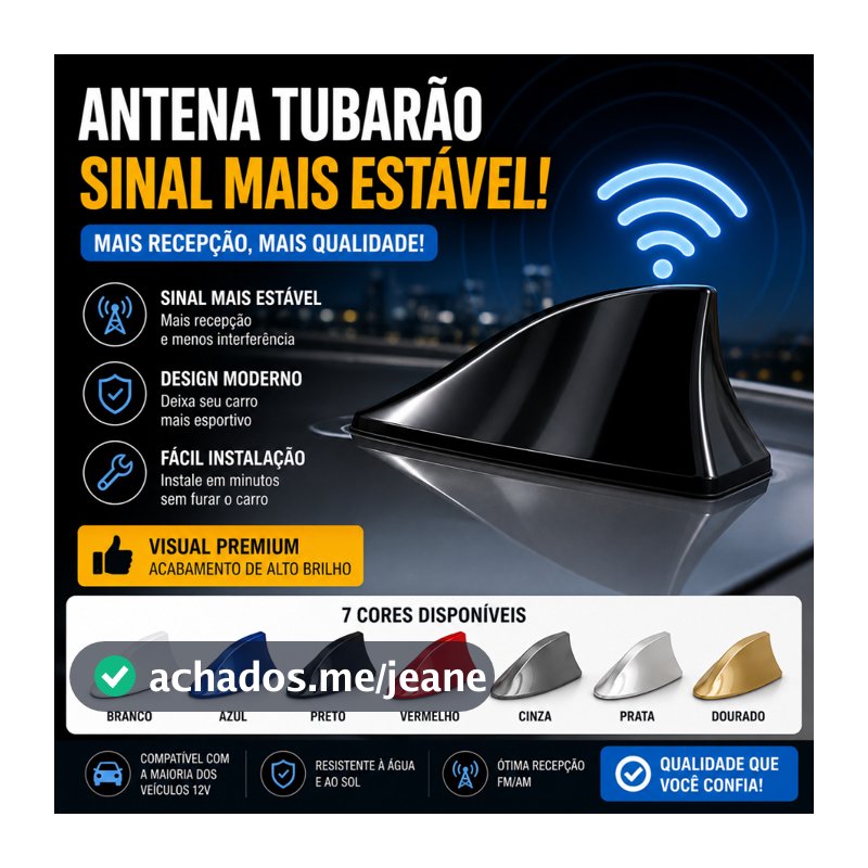 Antena Automotiva 6,0dB Rádio De Barbatana De Tubarão Do Carro Sinal FM Para Carros de Teto Curvado