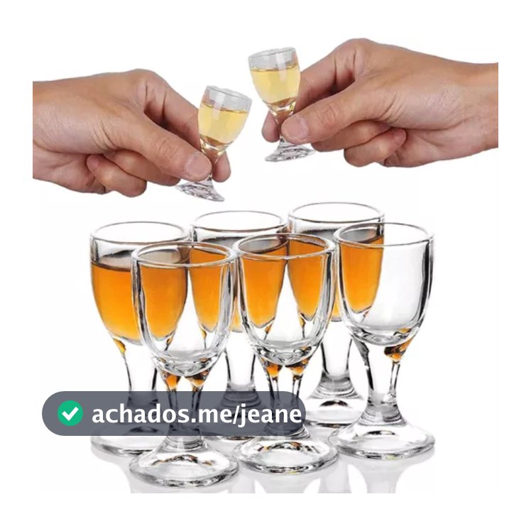 Mini Taças de Vidro 10ml para Licor Dose, Aperitivo, Lembrancinha e Brinde | Kit 6 12 ou 24 Unidades