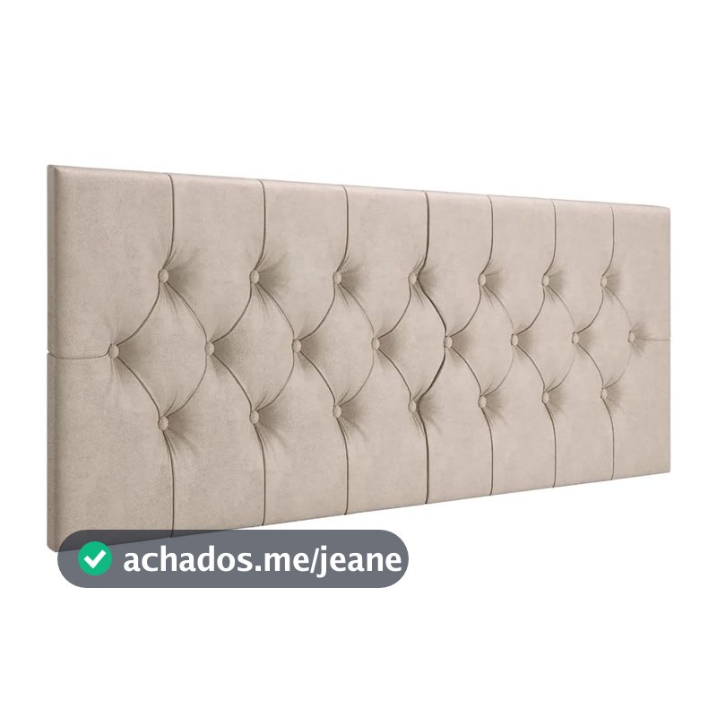 Cabeceira Painel Estofada Dubai Deluxe Queen Areia 1,60m - PC MÓVEIS