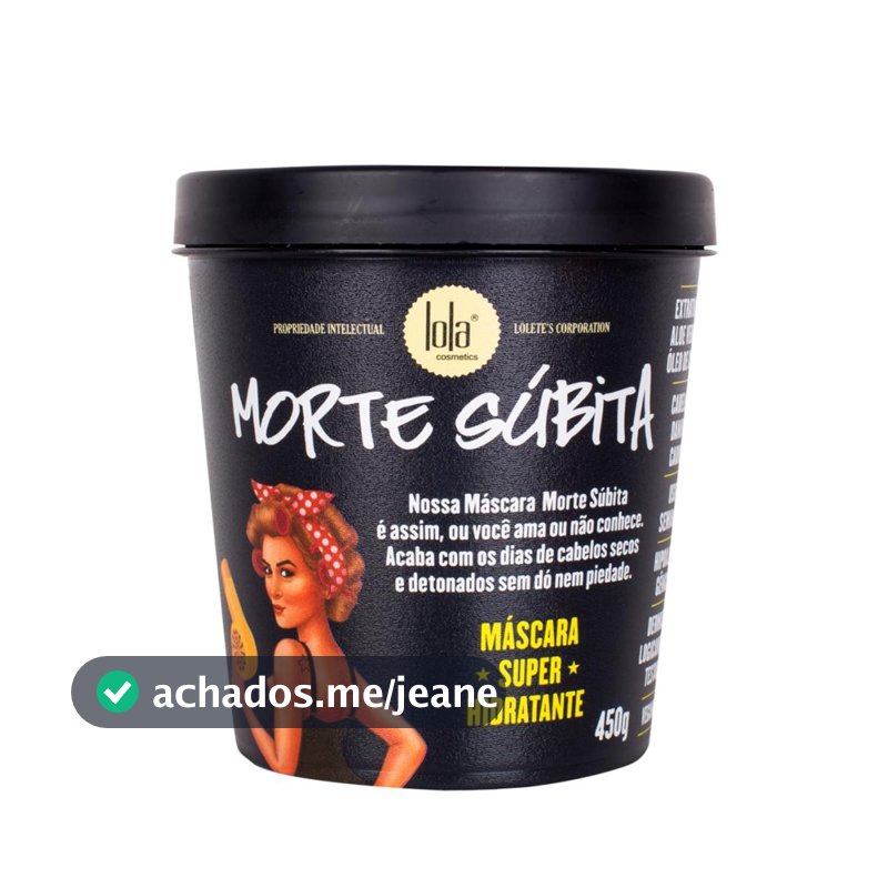 Máscara de Hidrataçâo Morte Subita Lola Cosmetics 450g