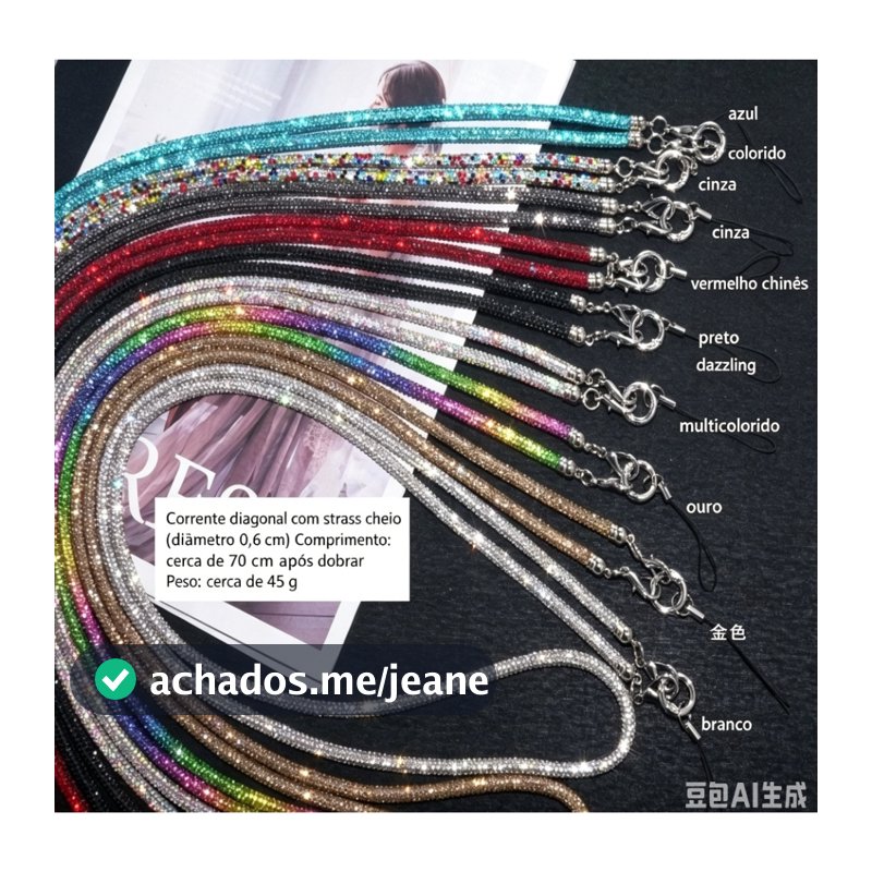 Salva Celular Cordão Proteção 1,2M para Celular com Brilho Resistente Contra Roubo