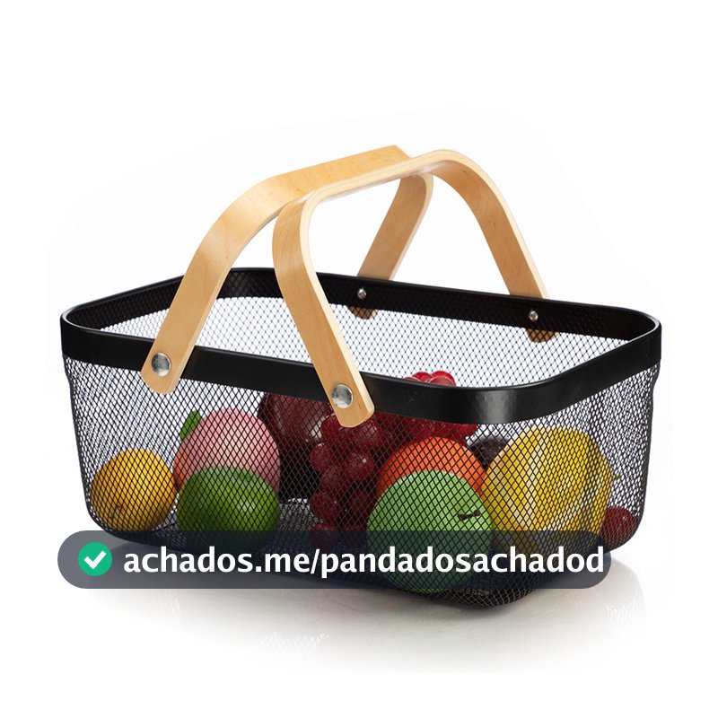 Fruteira Organizadora Cesto Multiuso Alça Dupla
