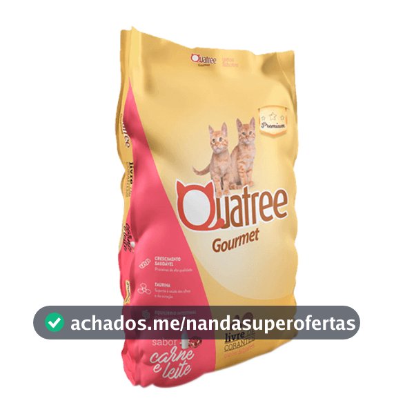 Ração Quatree Gourmet Gato Filhote Carne e Leite 10,1kg