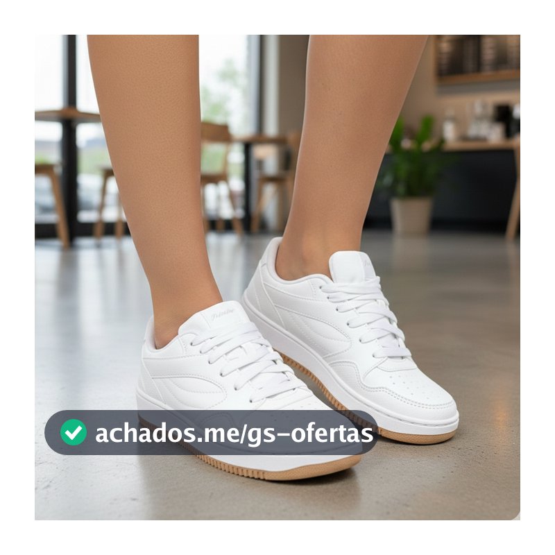 Tênis Casual Feminino Peluche Branco Super Leve e Confortável