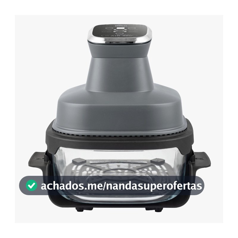 Fritadeira Elétrica 4L com Cesto de Vidro 1500W AFV-101 Air Fryer Travessa de vidro com Tampa Kian
