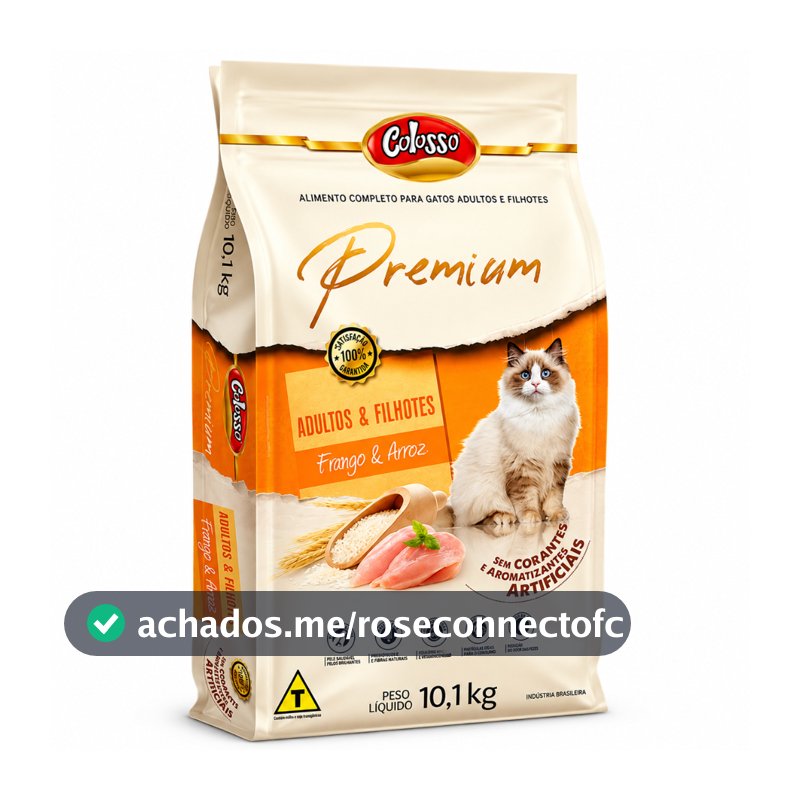 Ração Gatos Adultos e Filhotes Frango Colosso Premium 10.1kg