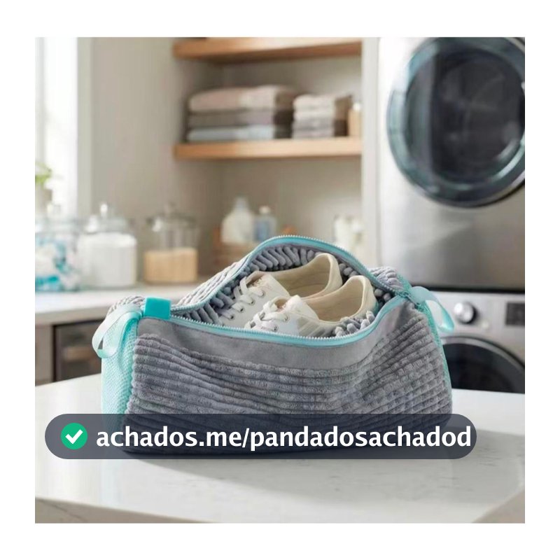 Saco para Lavar Sapatos em Malha, Proteção Anti-Deformação para Lavanderia e Viagem