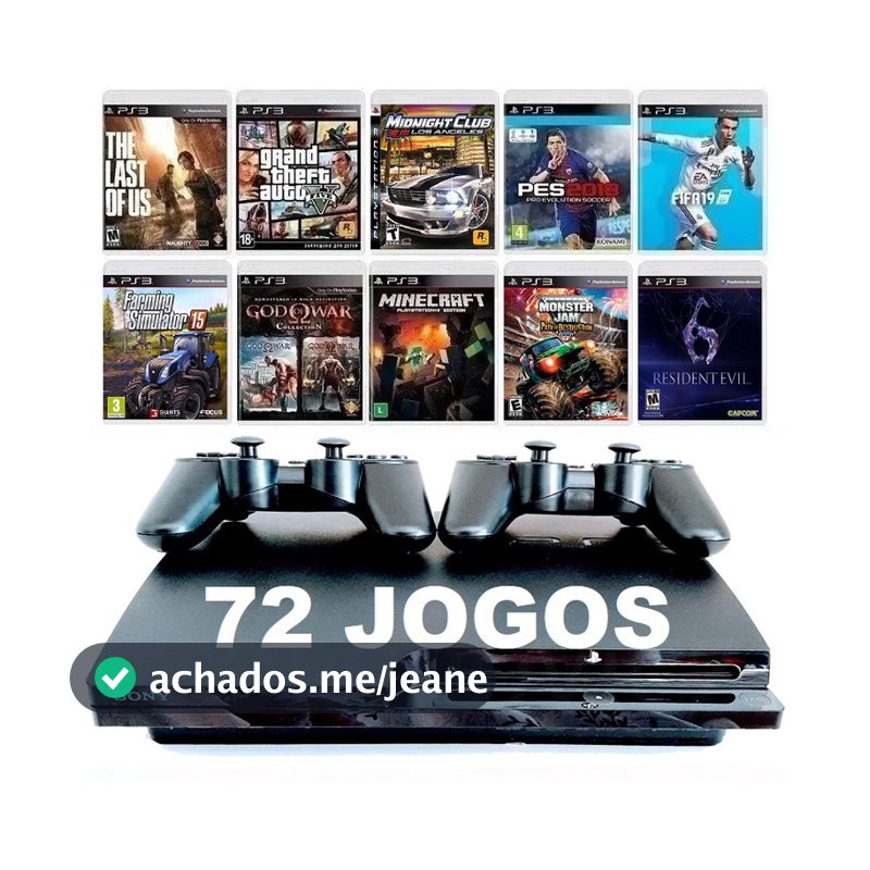 Ps3 Playstation 3 Com 72 Games Jogos Originais
