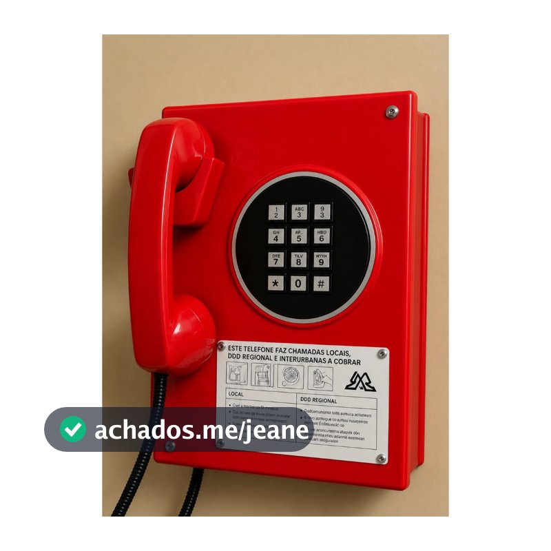 Telefone Público Antigo Retrô Vintage Decorativo,Varias Cores Disponíveis, Modelo Orelhão Brasileiro
