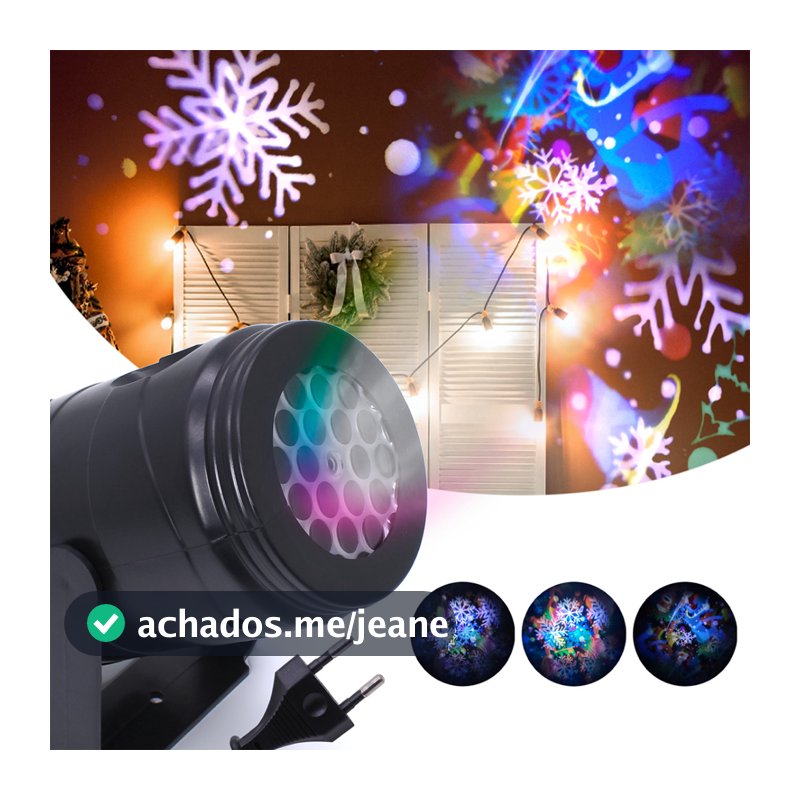 16 padrões | Projetor Led Natal Laser Jardim Desenhos Natalinos