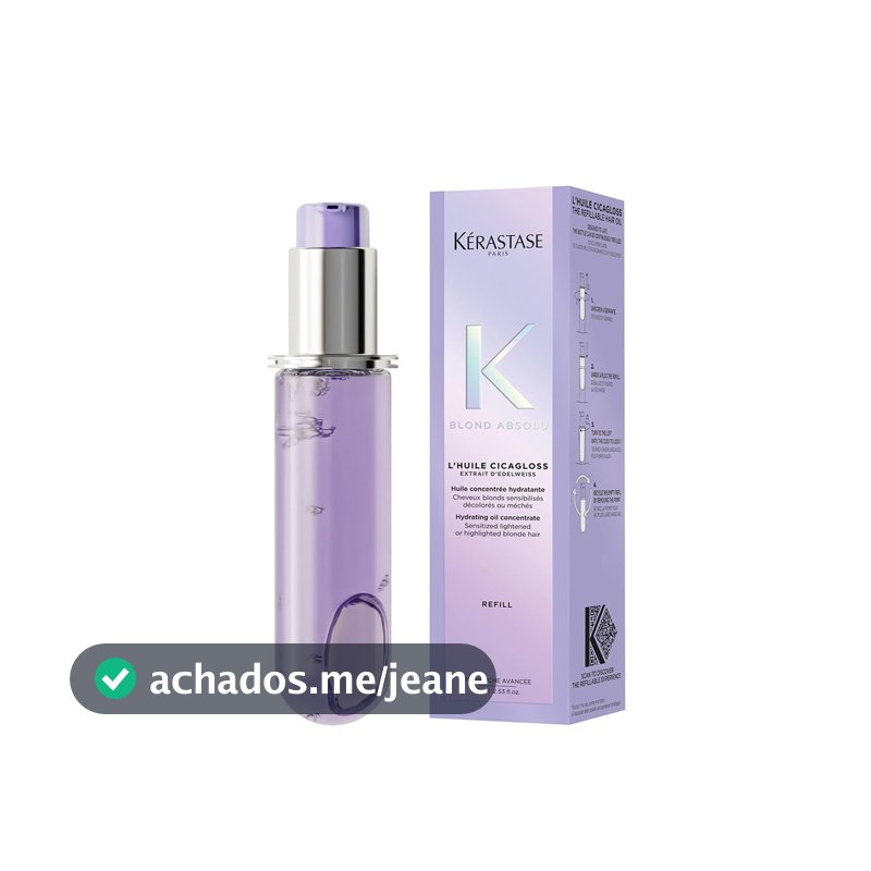 Kérastase Blond Absolu L’Huile Cicagloss Refil 75ml – Óleo Reparador para Cabelos Loiros