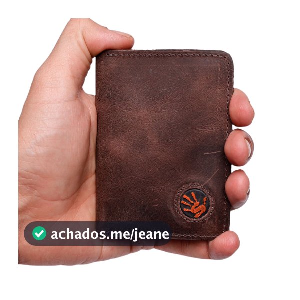 Carteira de couro masculina  pequena porta cartão envio imediato