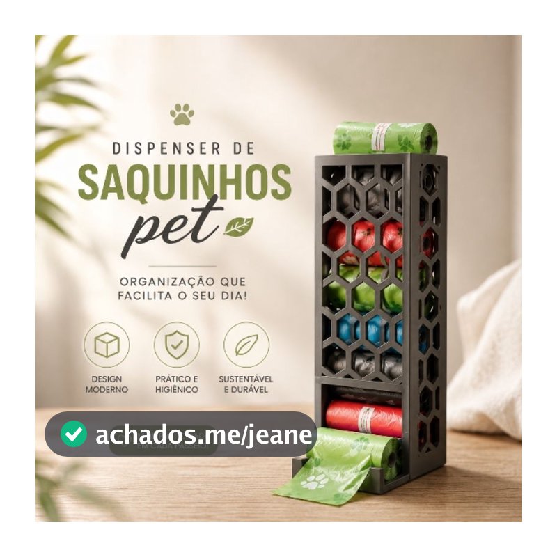 Organizador de Saquinhos Higiênicos cachorro gato | saquinho pet | cata caca | coletor de fezes | cata coco