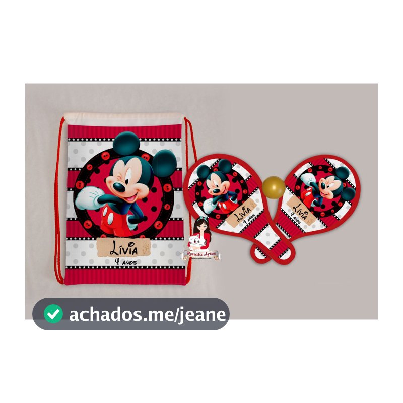 15/20/25 Mochila Ping Pong lembrancinha Mickey