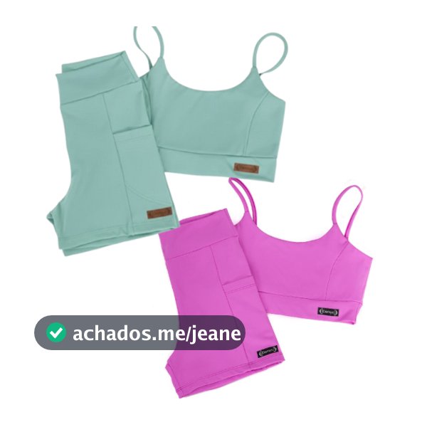 Kit 2 Conjunto Academia Poliamida UV Zero Transparencia