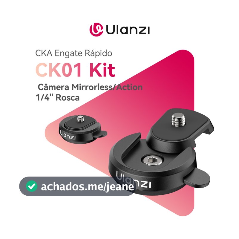 ULANZI CK01 Kit Base CKA Engate Rápido 1/4" para Câmera Mirrorless e Action Cam