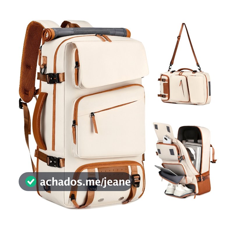 Mochila de Viagem Grande Capacidade Unissex para Notebook Impermeável Reforçada Uso Diário