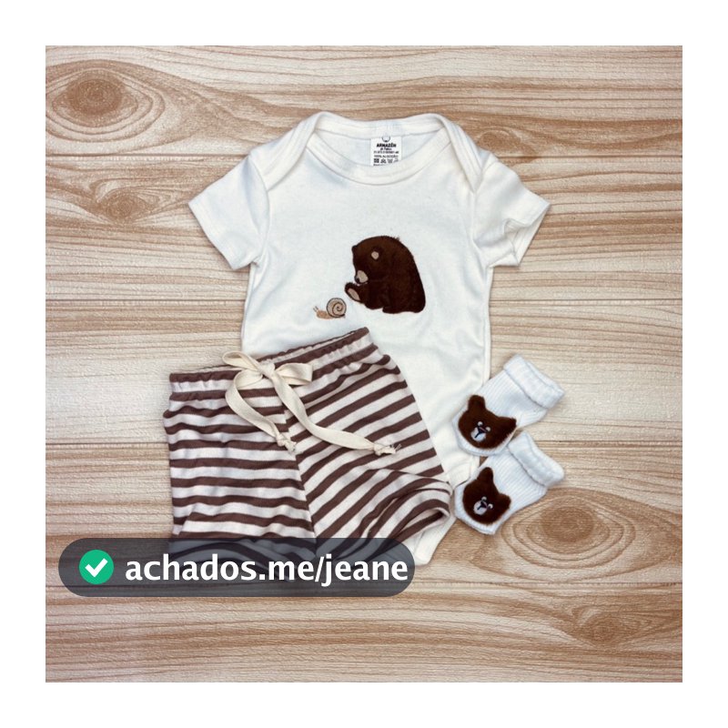 conjunto kit Body bodie bebê roupinha verão primavera boho chic neutro