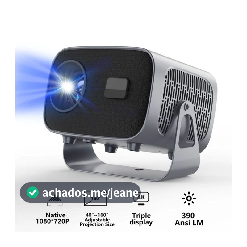 Projetor A10 Plus Android TV 4K WiFi 6 Bluetooth 5.0 Portátil Home Theater