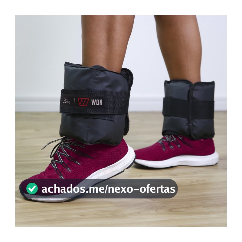 Par Caneleira Tornozeleira de Peso 0,5 1 2 3 4 5 8 10KG Profissional WON Academia Funcional Fitness Treino em Casa