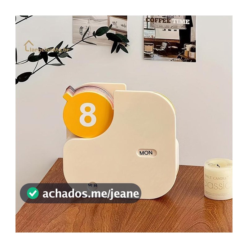 Calendário De Mesa Com Reutilizável Display Flip Para Indicadores De Dia E Mês De Cada Ano Reutilizáveis