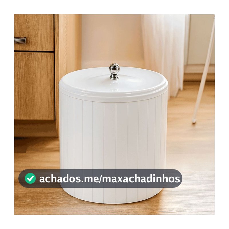 Lixeira Econômica 5 Litros com Tampa Plástico PP Multiuso