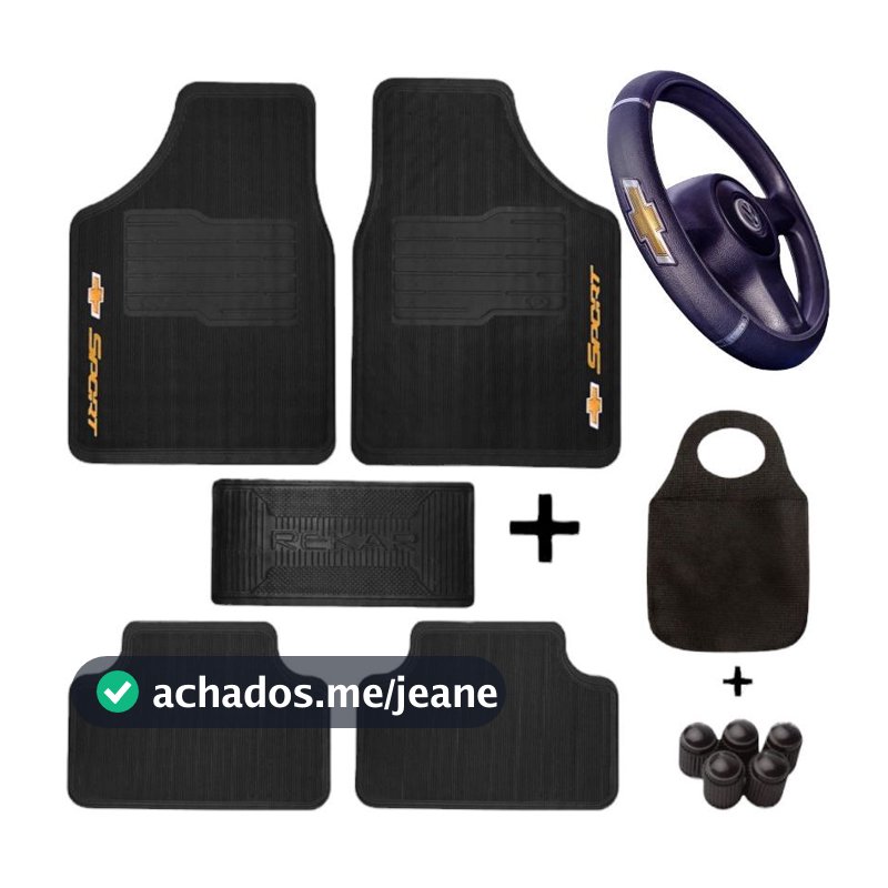 Tapete Carro CHEVROLET Otimizado + Capa Volante Reforçada