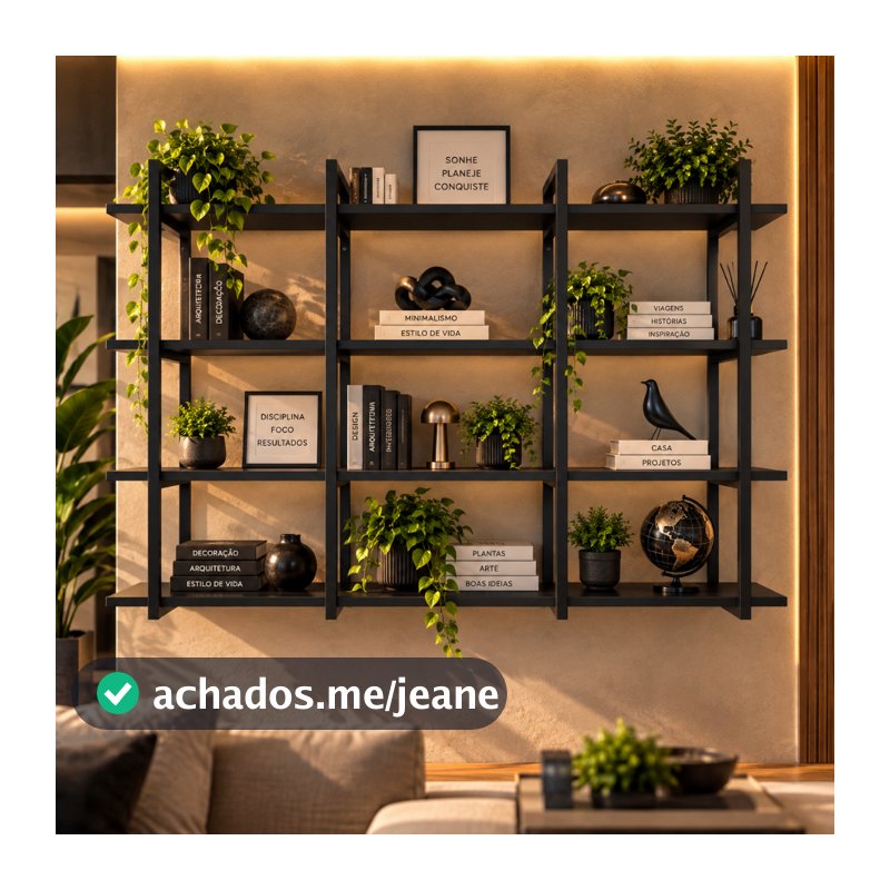 Prateleira Elegante Util Funcional Organizadora Para Casa Escritorio Estilo Industrial