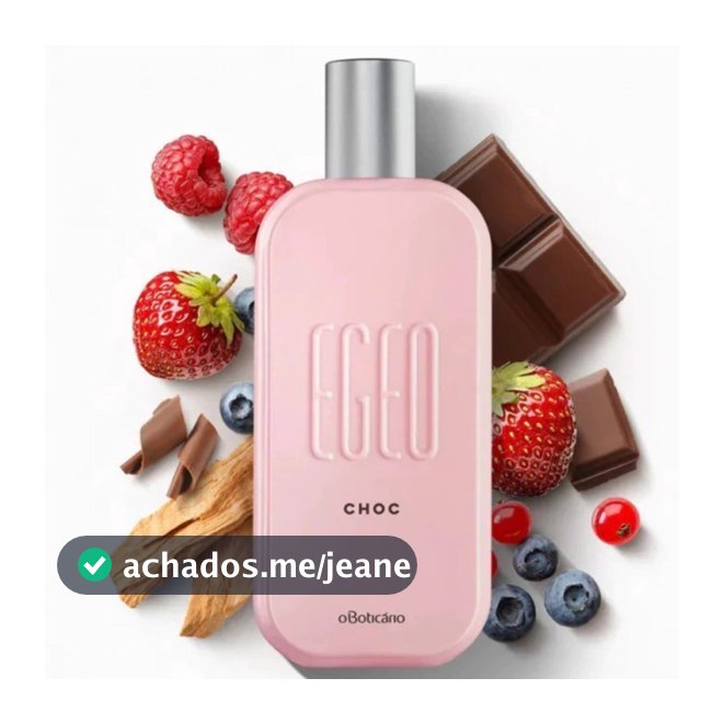 Kit 1 ate 2 Perfumes Feminino Egheu Choco 100ml Doce como sua presença cuide se bem
