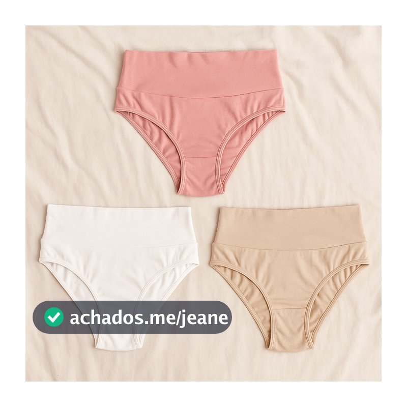 Kit 3 Calcinhas De Algodão Cós Alto Pós Parto – Cotton Premium, Confortáveis e Modeladoras