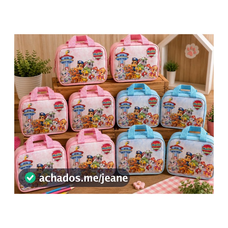 kit bolsinhas personalizadas patrulha canina aquarela