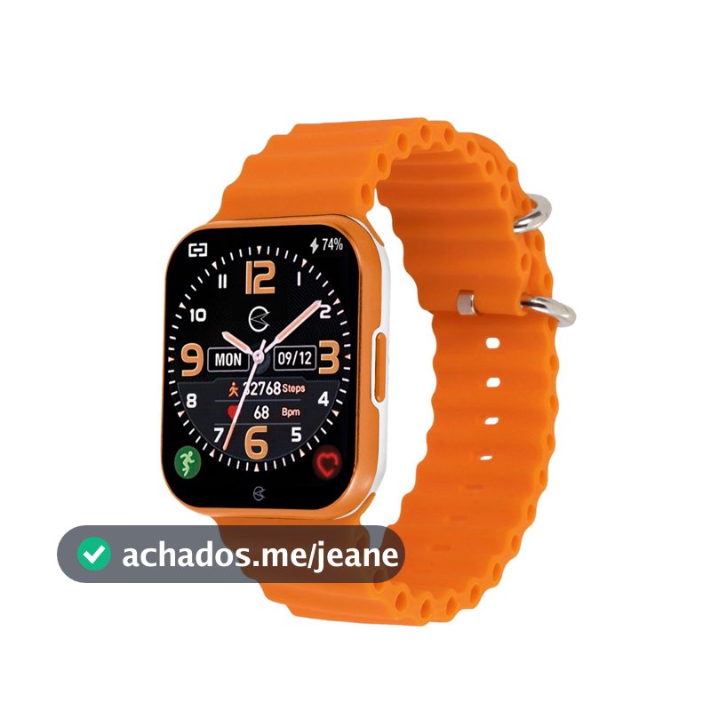 Relógio Smartwatch Champion Inteligente 033 + Pulseira Extra Unissex Original À Prova DÁgua CH50033