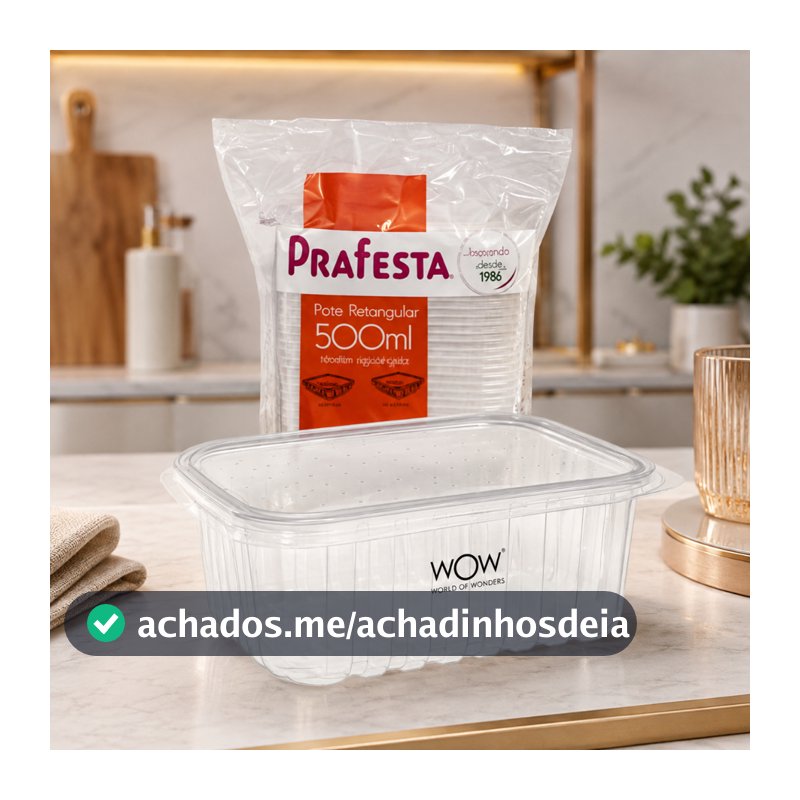 Kit 24 Pote Descartável 500ml Freezer Microondas Marmita
