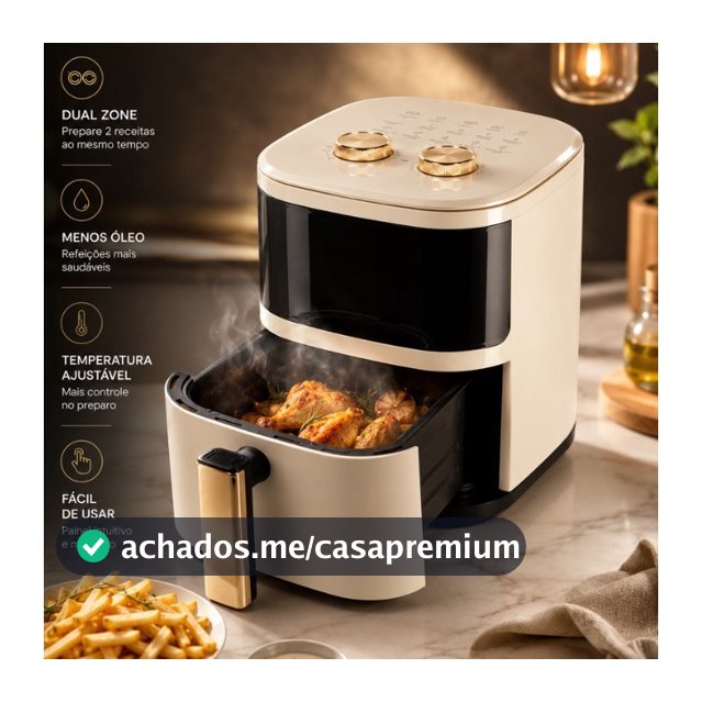 Air Fryer Nakasaki 3,1L Fritadeira Sem Óleo Compacta e Econômica com Timer e Controle de Temperatura